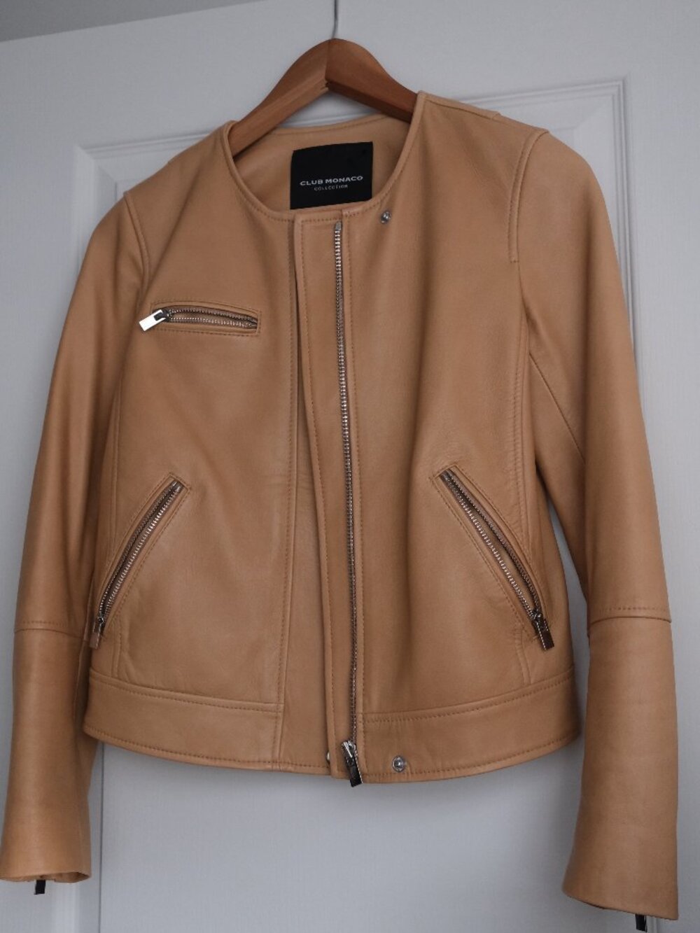 Club Monaco Genuine Lambskin Leather Jacket